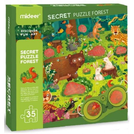 Puzzle détective forêt avec lunettes - Mideer