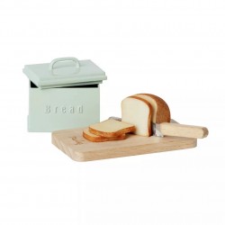 Boîte à pain, Planche et Pain Miniatures - Maileg