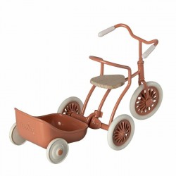 Chariot tricycle souris - corail - Maileg